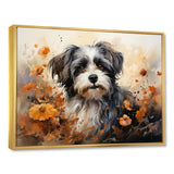 Floral Shih Tzu Serenity - Dog Framed Canvas Art