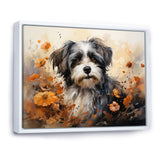 Floral Shih Tzu Serenity - Dog Framed Canvas Art