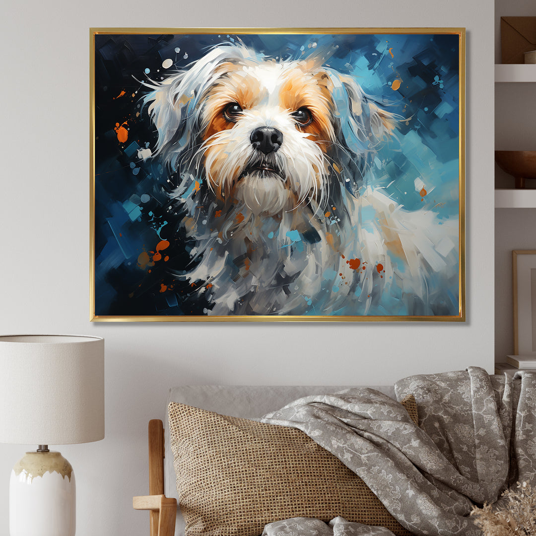 Blue Shih Tzu Serenity - Dog Large Canvas Wall Art