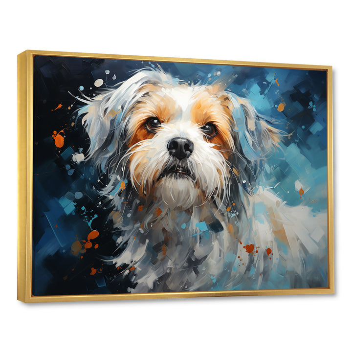 Blue Shih Tzu Serenity - Dog Large Canvas Wall Art
