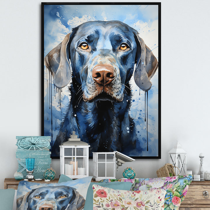 Dog Weimaraner Majestic Portrait - Dog Bedroom Wall Art
