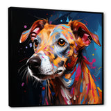 Playful Dog Whippet Popart - Dog Canvas Wall Art
