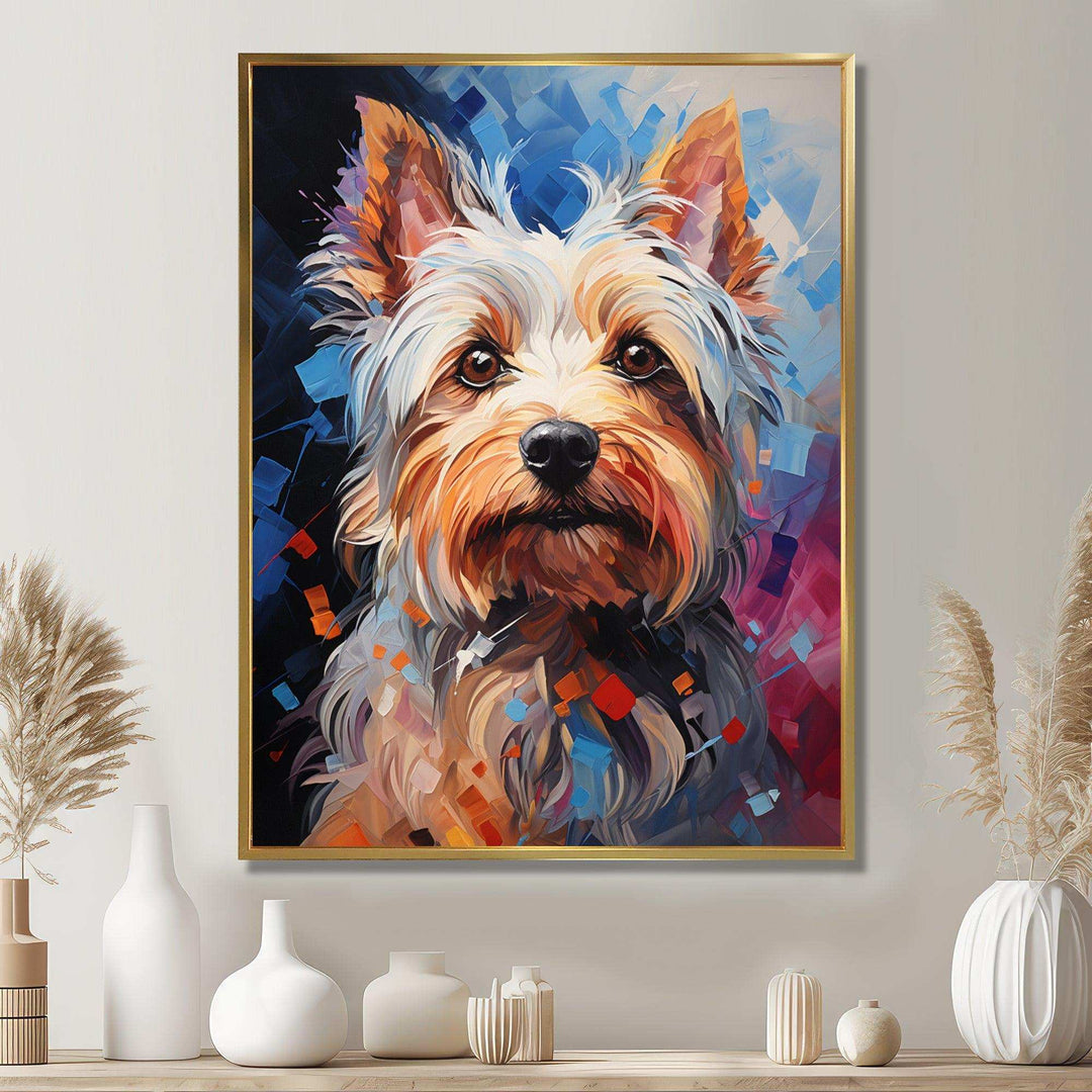 Doge Yorkie Reverie II - Animals Canvas Wall Art