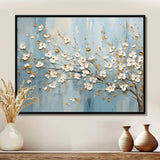 Peacefulness White Blue Dogwood - Floral Canvas Wall Art