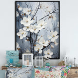 Ethereal Dogwood Blossom Dreams - Floral Canvas Wall Art