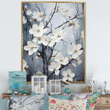 Ethereal Dogwood Blossom Dreams - Floral Canvas Wall Art