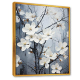 Ethereal Dogwood Blossom Dreams - Floral Canvas Wall Art