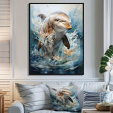 Dolphin Elegance - Animals Canvas Wall Art