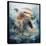 Dolphin Elegance - Animals Canvas Wall Art