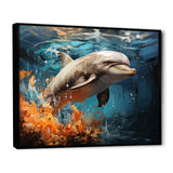 Dolphin Symphony - Dolphin Canvas Wall Art