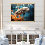 Dolphin Symphony - Dolphin Canvas Wall Art