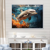 Dolphin Symphony - Dolphin Canvas Wall Art
