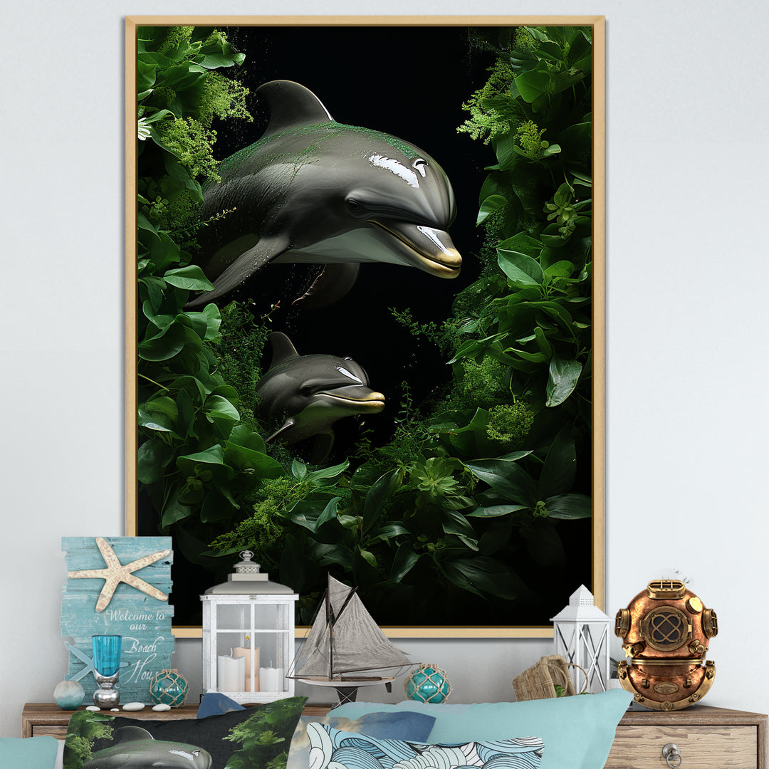 Dolphin Eco Guardians - Dolphin Canvas Wall Art