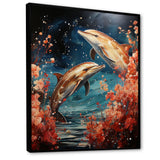 Dolphin Mystic Encounters - Dolphin Framed Canvas Art