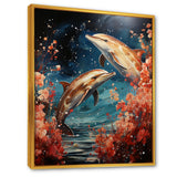 Dolphin Mystic Encounters - Dolphin Framed Canvas Art