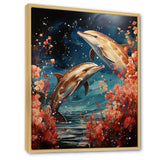 Dolphin Mystic Encounters - Dolphin Framed Canvas Art