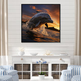 Dolphin Sunlit Silhouettes - Dolphin Home Decor Art