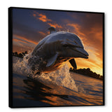 Dolphin Sunlit Silhouettes - Dolphin Home Decor Art