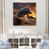 Dolphin Sunlit Silhouettes - Dolphin Home Decor Art