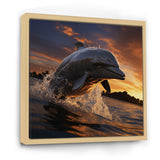 Dolphin Sunlit Silhouettes - Dolphin Home Decor Art