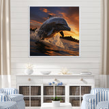 Dolphin Sunlit Silhouettes - Dolphin Home Decor Art