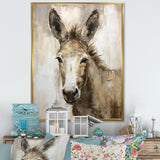 Sophisticated Donkey Portrait - Donkey Living Room Wall Art