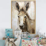 Sophisticated Donkey Portrait - Donkey Living Room Wall Art