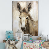 Sophisticated Donkey Portrait - Donkey Living Room Wall Art