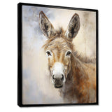 Sophisticated Donkey Portrait II - Animals Canvas Wall Art