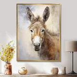 Sophisticated Donkey Portrait II - Animals Canvas Wall Art