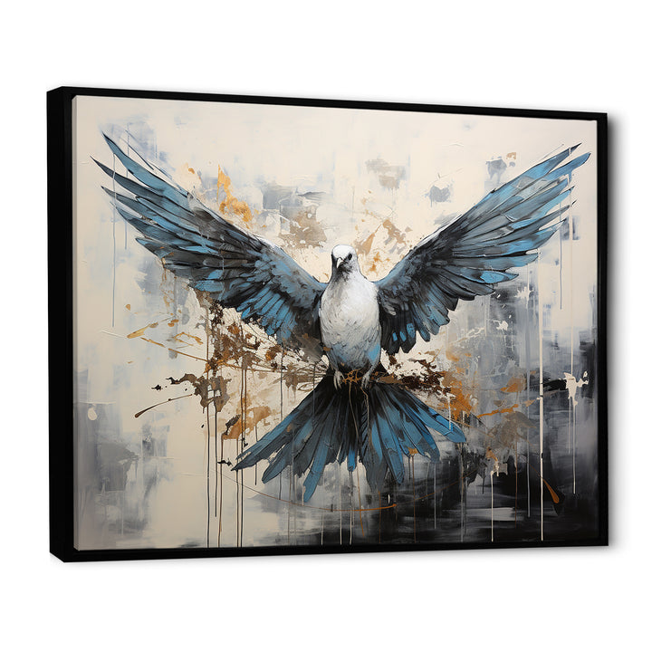 Minimalism Blue Dove - Dove Wall Decor