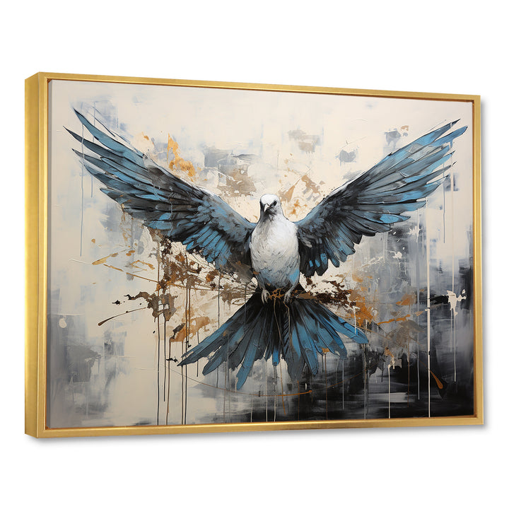 Minimalism Blue Dove - Dove Wall Decor