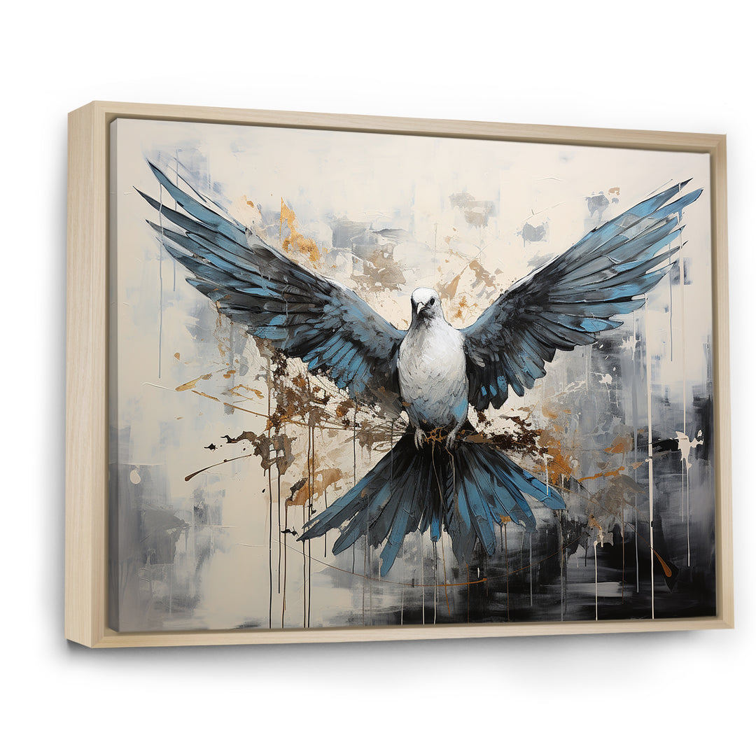 Minimalism Blue Dove - Dove Wall Decor