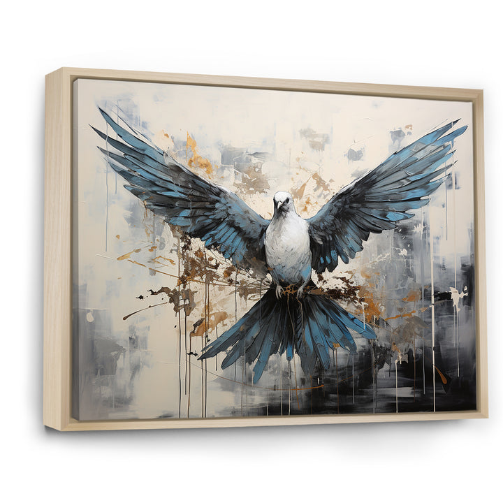 Minimalism Blue Dove - Dove Wall Decor