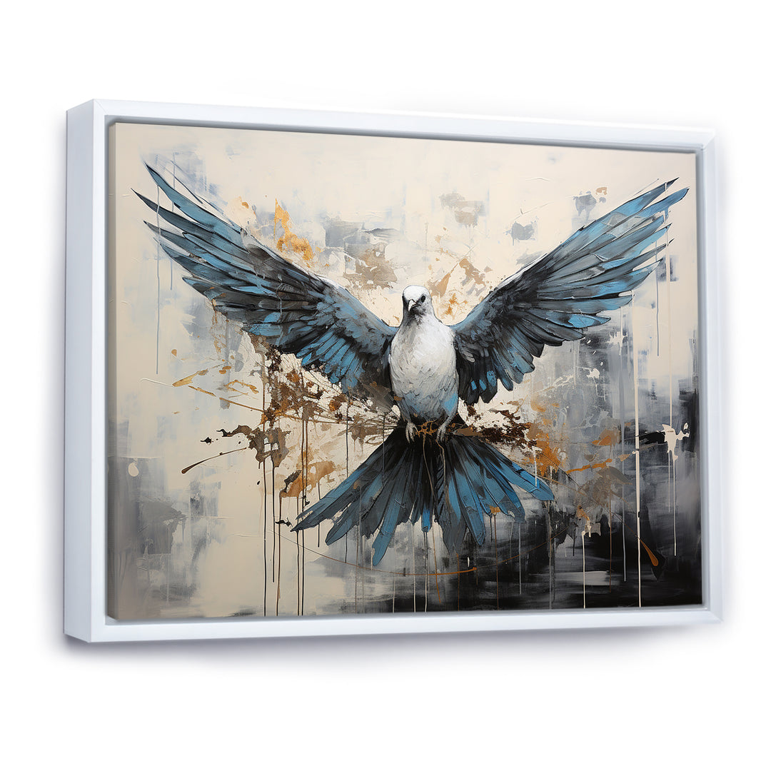 Minimalism Blue Dove - Dove Wall Decor
