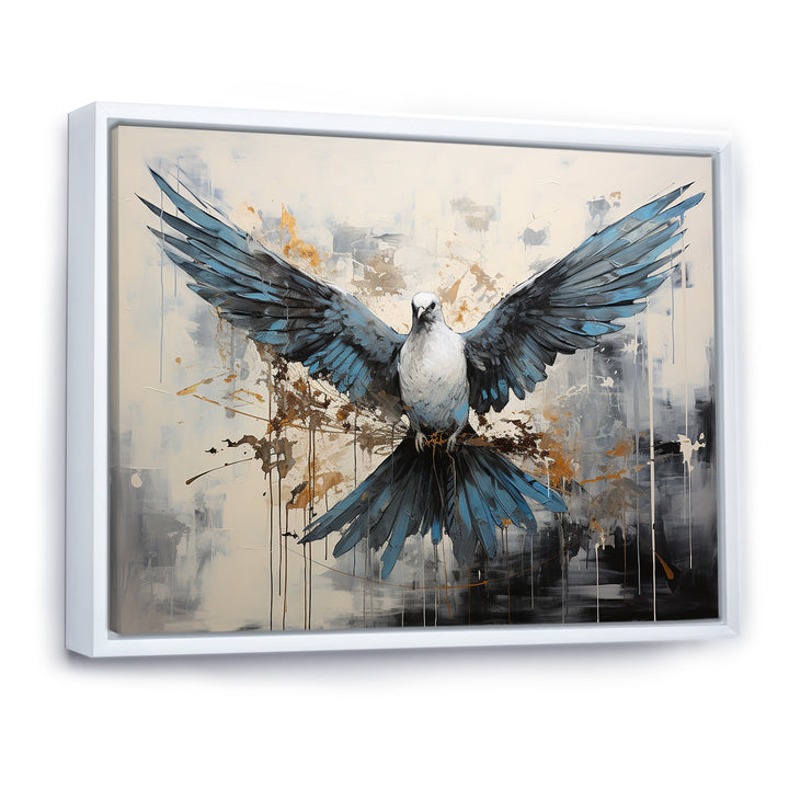 Minimalism Blue Dove - Dove Wall Decor