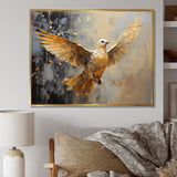 Golden Dove Grace - Dove Large Canvas Wall Art