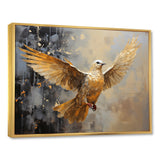Golden Dove Grace - Dove Large Canvas Wall Art