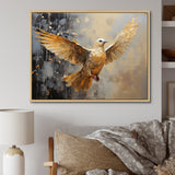 Golden Dove Grace - Dove Large Canvas Wall Art