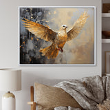 Golden Dove Grace - Dove Large Canvas Wall Art