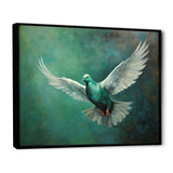 Teal Dove S Journey - Dove Canvas Wall Art
