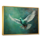 Teal Dove S Journey - Dove Canvas Wall Art