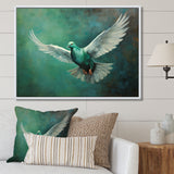 Teal Dove S Journey - Dove Canvas Wall Art