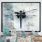 Dragonfly Elegance - Gray Dragonfly Wall Art