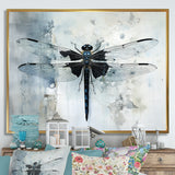 Dragonfly Elegance - Gray Dragonfly Wall Art
