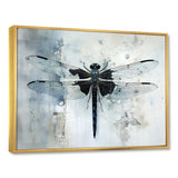 Dragonfly Elegance - Gray Dragonfly Wall Art