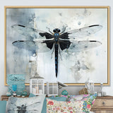 Dragonfly Elegance - Gray Dragonfly Wall Art