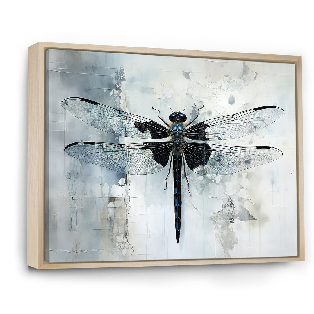 Dragonfly Elegance - Gray Dragonfly Wall Art