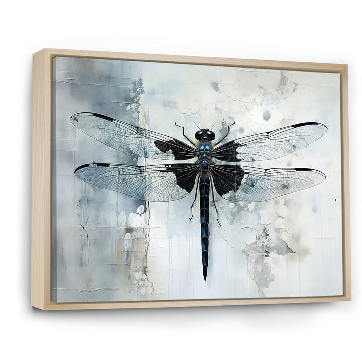 Dragonfly Elegance - Gray Dragonfly Wall Art