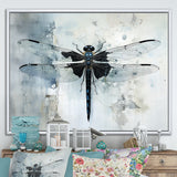 Dragonfly Elegance - Gray Dragonfly Wall Art
